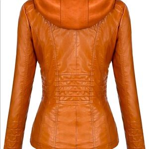 The brand is tanming brought from Amazon it’s tan color leather jacket